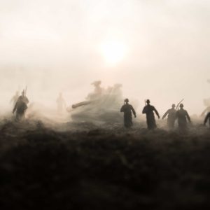 Soldiers in mist