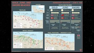 Hear about the Allied landings on Gold, Juno, and Sword beaches during the Normandy Invasion