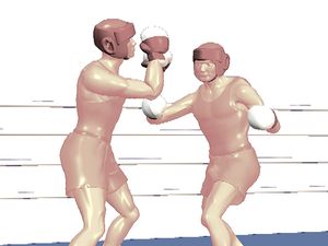 Observe how a hook punch's force is generated mostly from the hips while the elbow remains bent