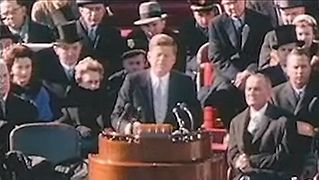Watch President John F. Kennedy delivering his inaugural address in Washington, D.C., January 20, 1961