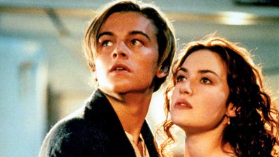 Leonardo DiCaprio (L) and Kate Winslet in a scene from the motion picture Titanic (1997) directed by James Cameron. Academy Awards, Oscars, cinema, film, movie
