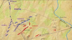 Learn through an animated map about the First Battle of Bull Run