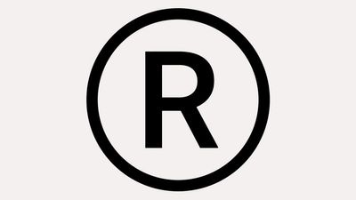 Registered trademark symbol on white background. Logo, icon